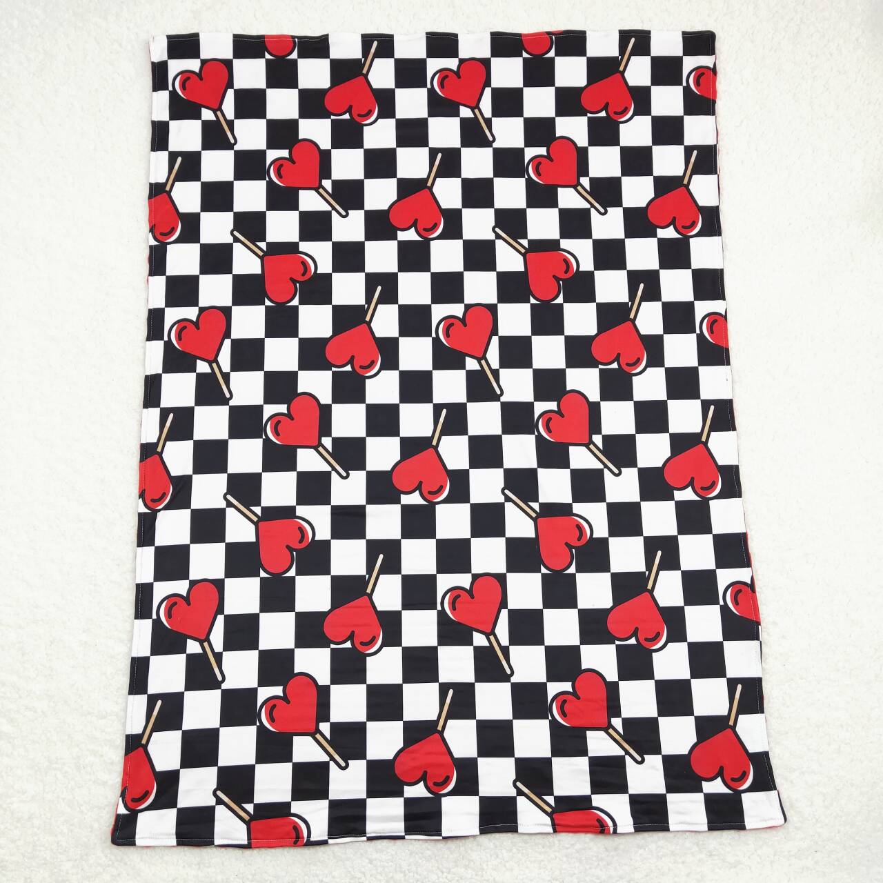 Sibling Baby Kids Hearts Valentines Blankets