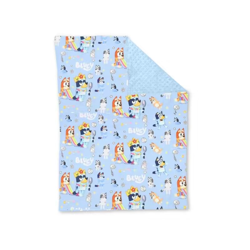 Baby Girls Blue Dogs Minky Blankets preorder