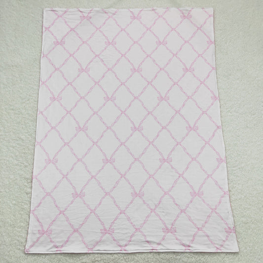 USA Shop Baby Girls Pink Bows Minky Blankets