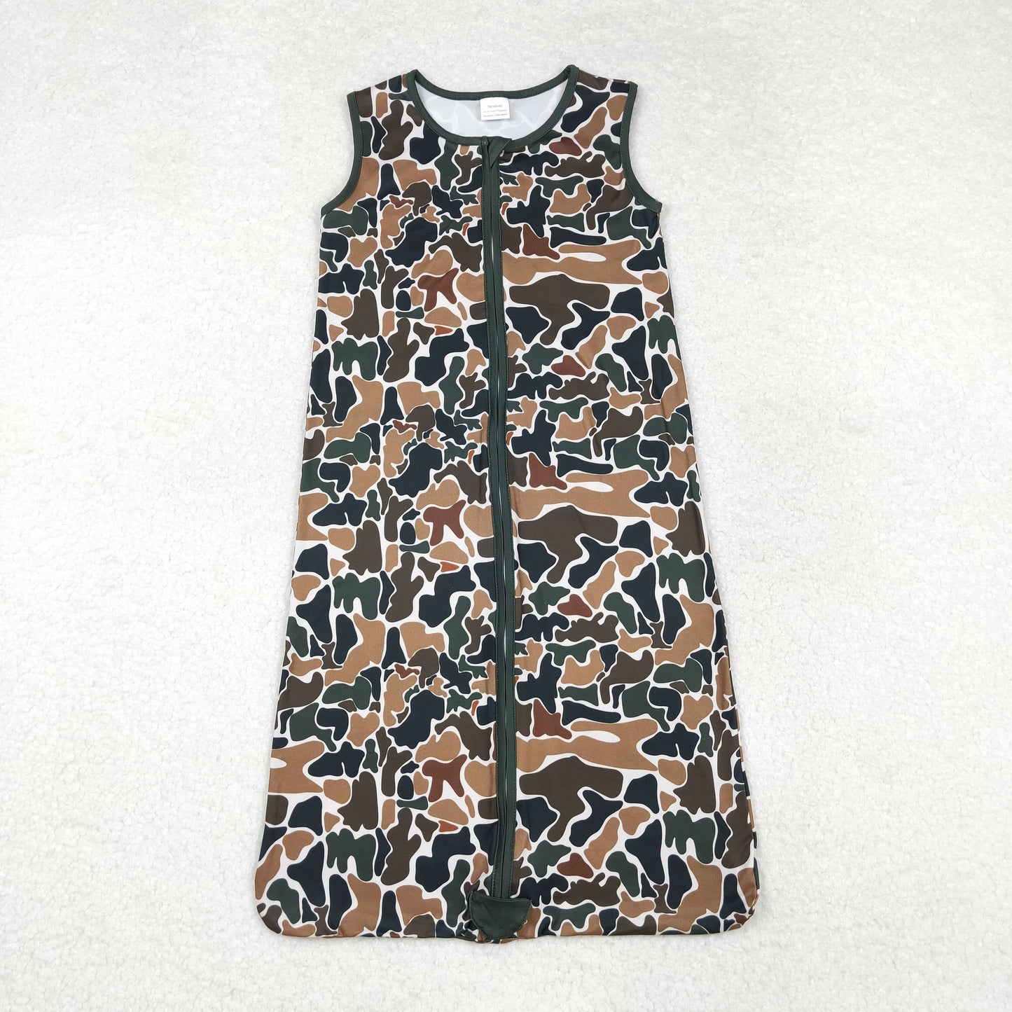 Sibling Baby Newborn Fall Camo Zip Gowns