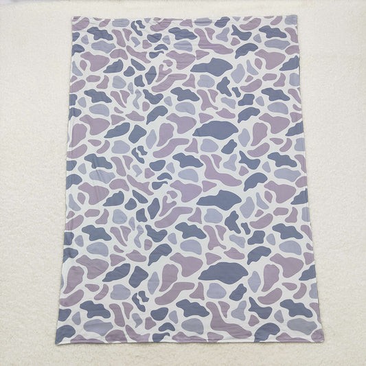 Baby Toddler Children Grey Camo Minky Blankets