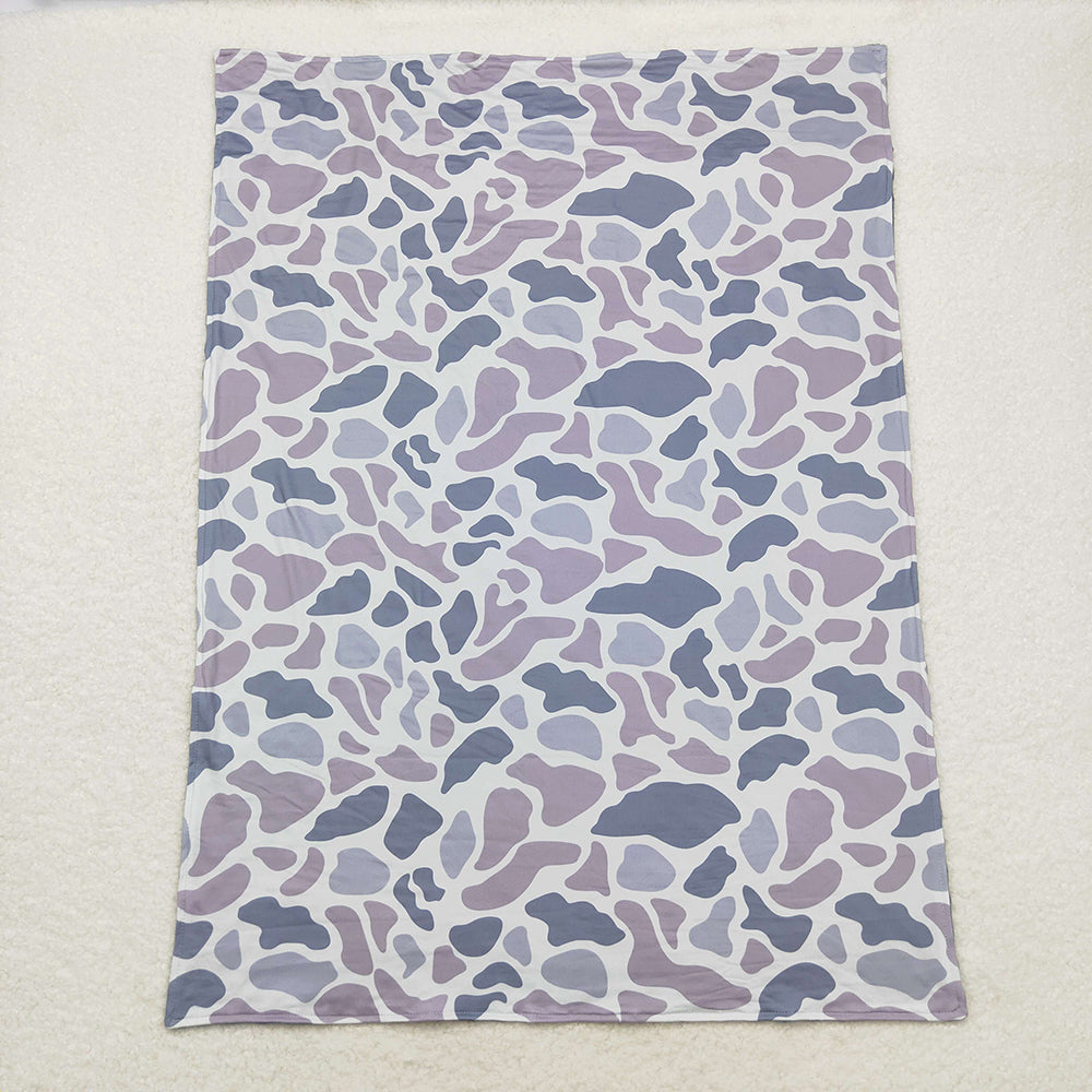 USA Shop Baby Toddler Children Grey Camo Minky Blankets