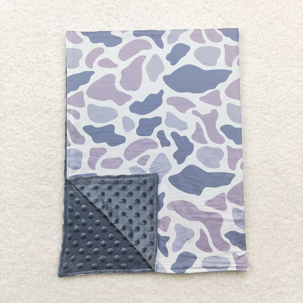 Baby Toddler Children Grey Camo Minky Blankets