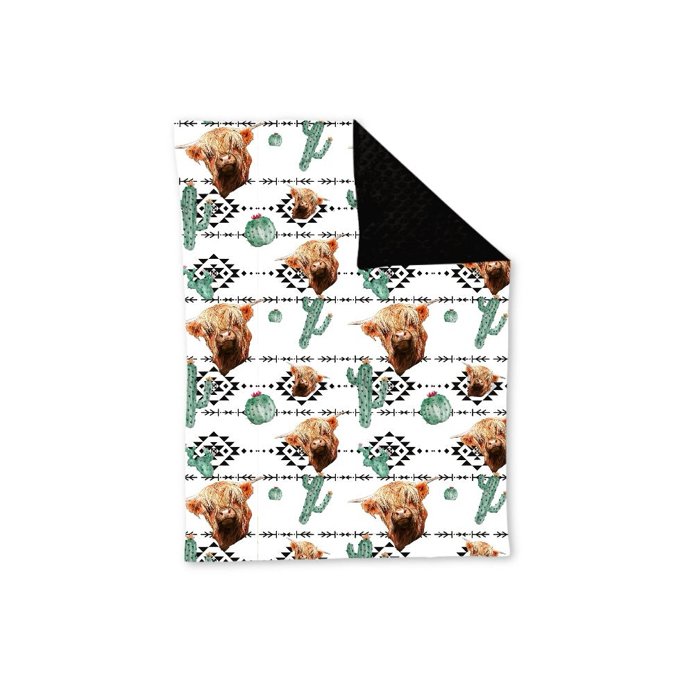 Baby Toddler Children Western Highland Cow Blankets preorder