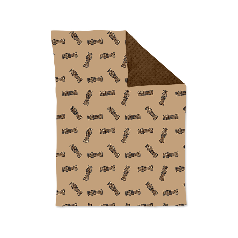 Baby Toddler Children Duck Call Brown Minky Blankets preorder