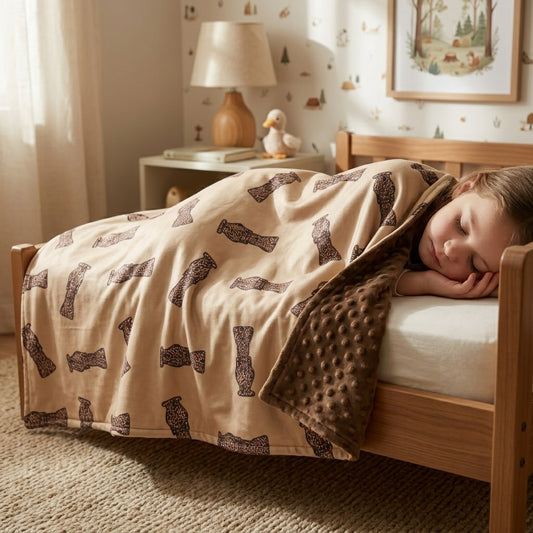 Baby Toddler Children Hunting Duck Call Brown Minky Blankets