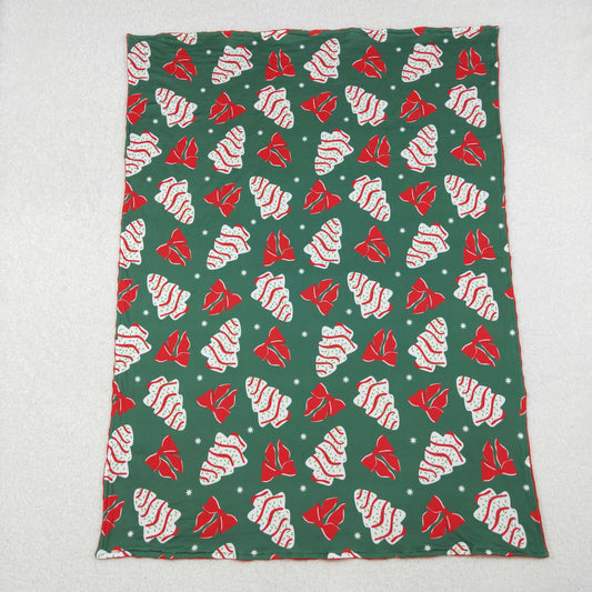 Baby Toddler Children Christmas Tree Cake Bows Minky Blankets