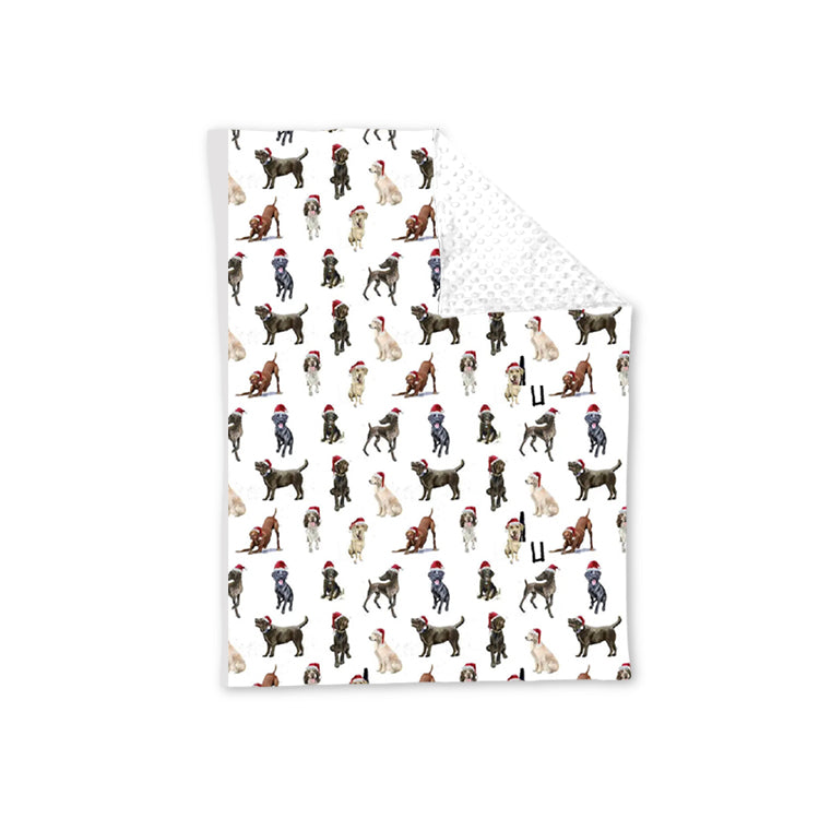 Baby Toddler Children Christmas Dogs Minky Blankets preorder