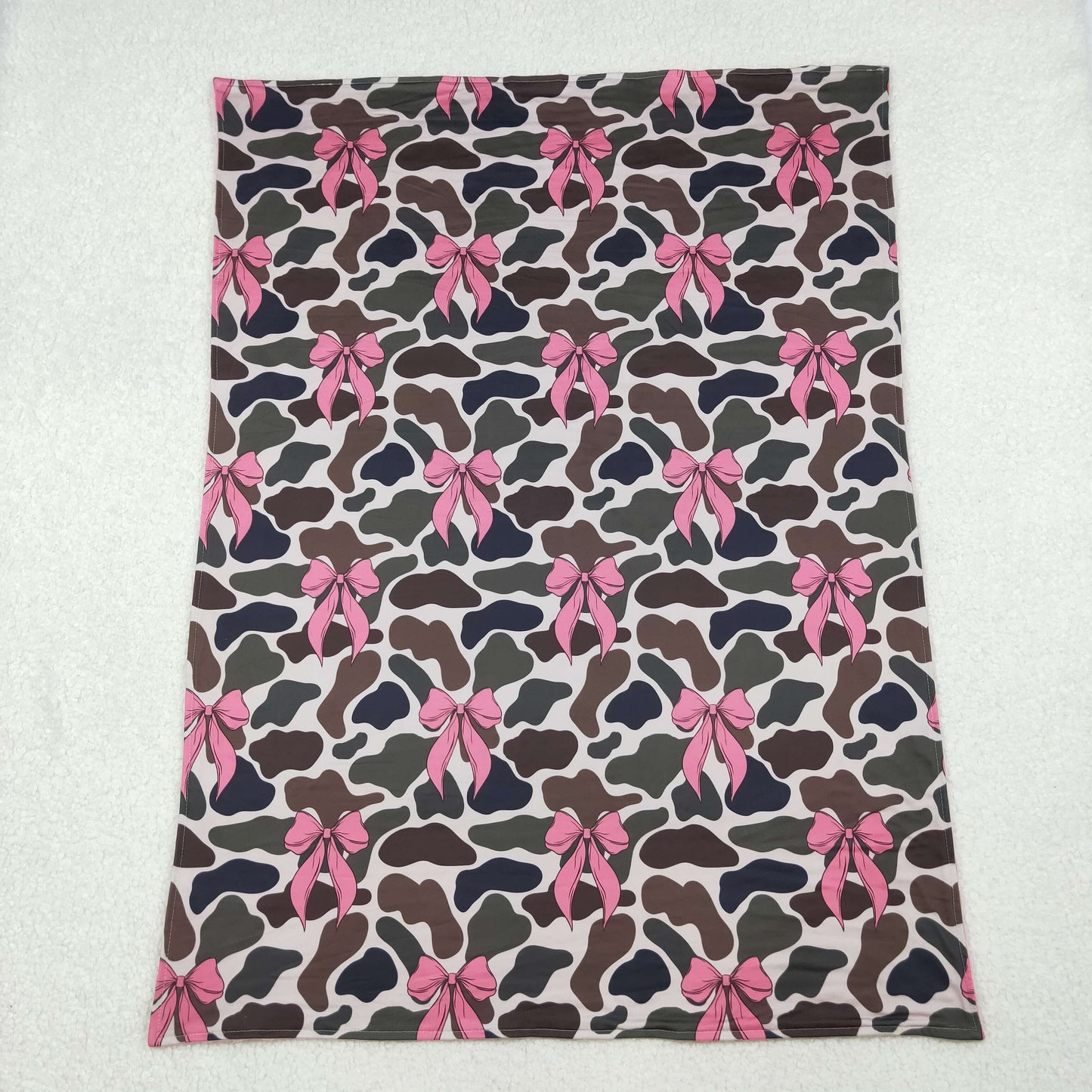 USA Shop Baby Boys Brown Camo Bows Little Buddy Minky Blankets