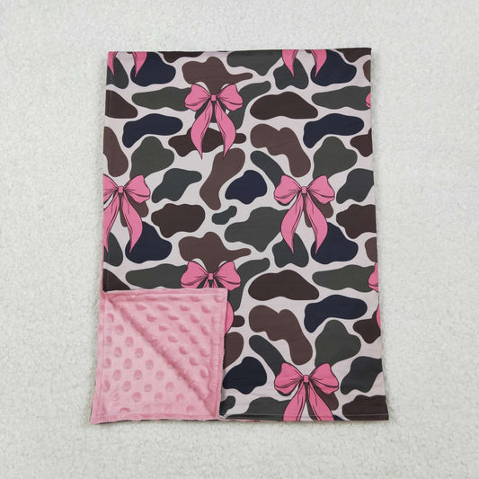 USA Shop Baby Boys Brown Camo Bows Little Buddy Minky Blankets