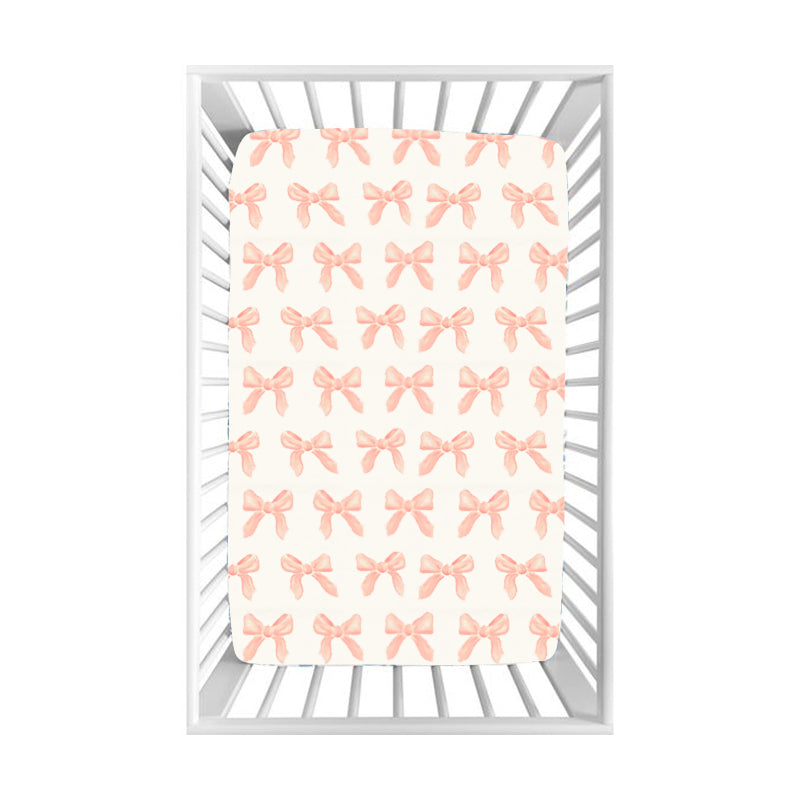 Baby Toddler Girls Pink Bows Bed Sheets preorder