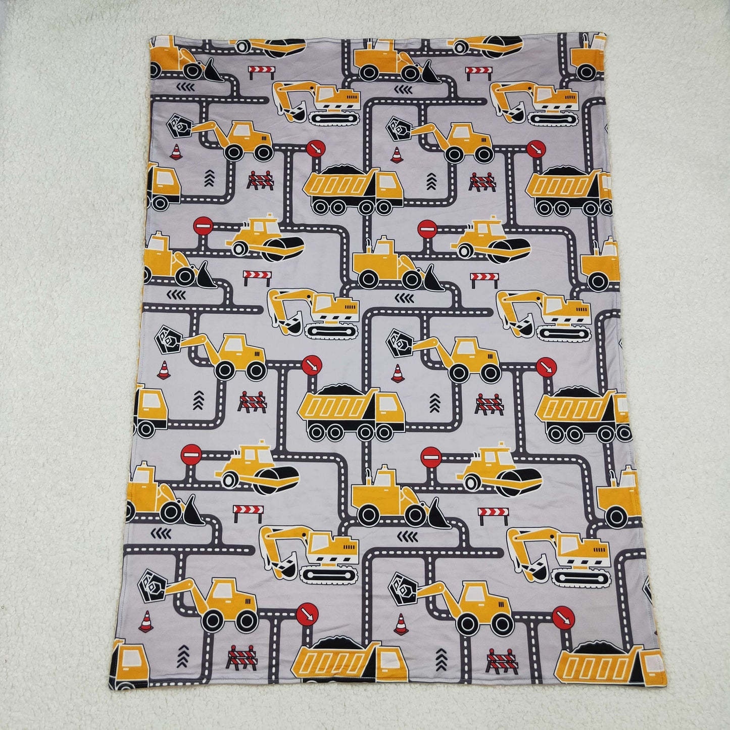 Baby Kids Excavators Tractors Blankets