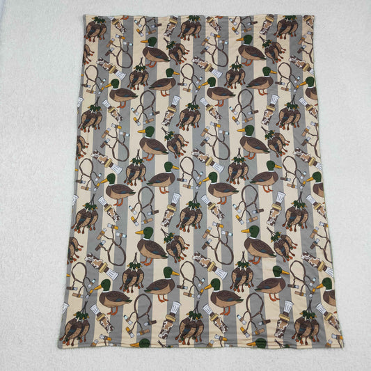 USA Shop Baby Kids Ducks Stripe Hunting Minky Blankets