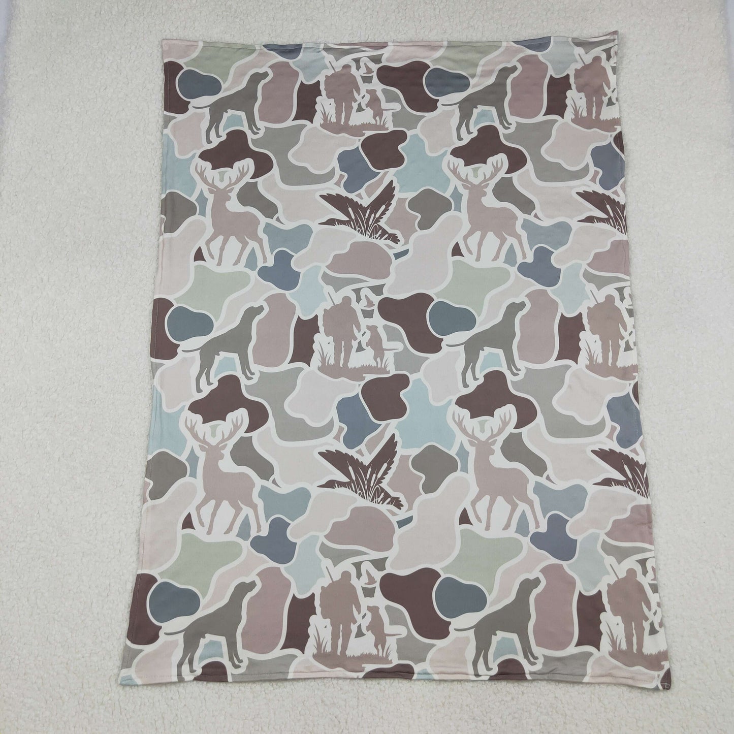 USA Shop Baby Kids Southern Camo Deer Dogs Ducks Hunting Little Buddy Minky Blankets