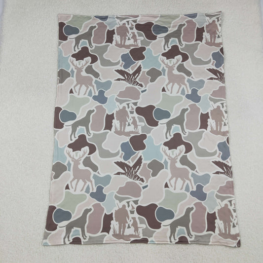 USA Shop Baby Kids Southern Camo Deer Dogs Ducks Hunting Little Buddy Minky Blankets