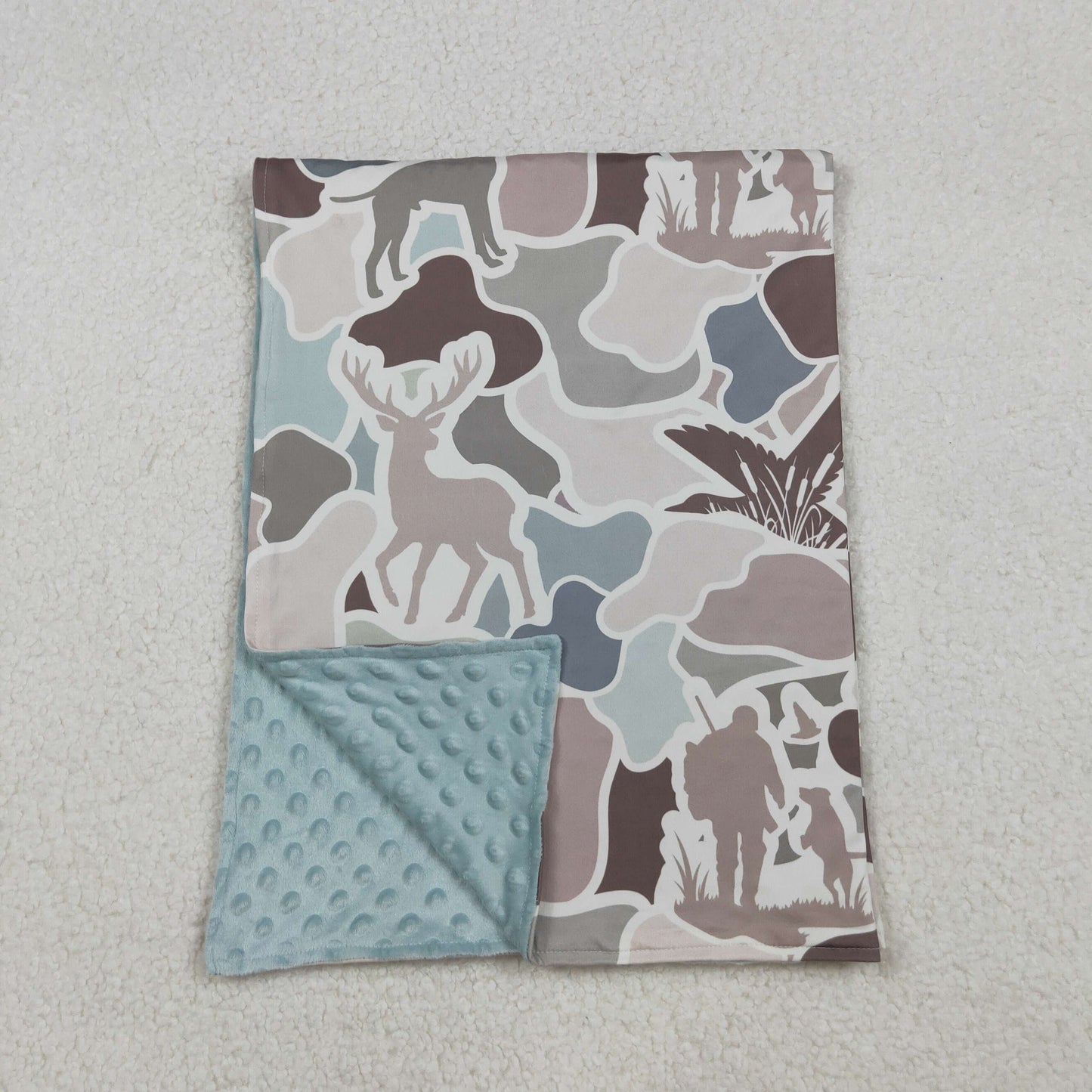 USA Shop Baby Kids Southern Camo Deer Dogs Ducks Hunting Little Buddy Minky Blankets