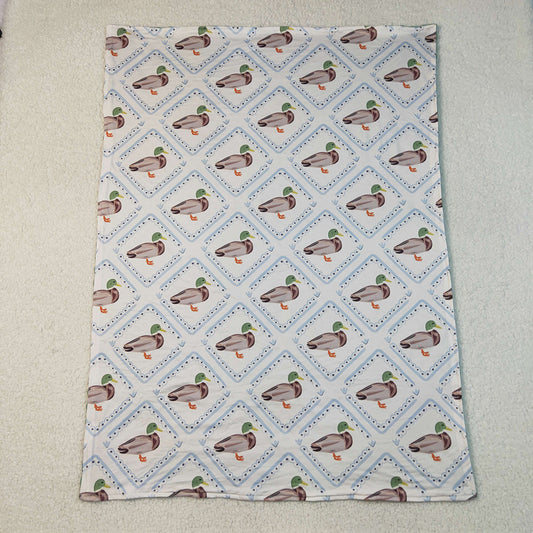 Baby Kids Green Ducks Plaid Southern Blankets