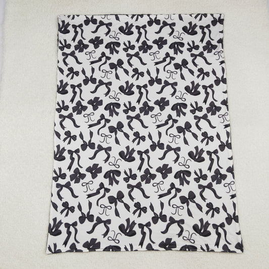 USA Shop Baby Girls Black Bows Plaid Minky Blankets