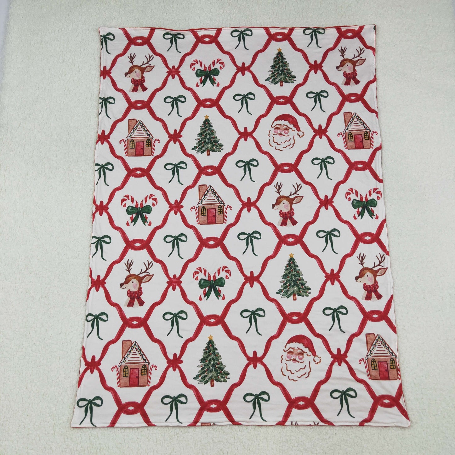 Sibling Baby Kids Christmas Blankets