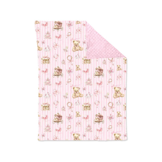 Baby Kids Pink Stripe Bows Bears Dolls Blankets Preorder