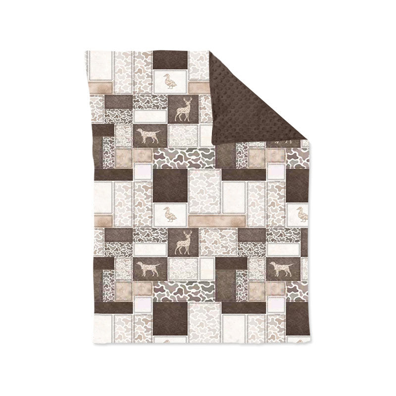 Preorder moq 5 Baby Kids Dogs Deer Ducks Camo Checked Blankets