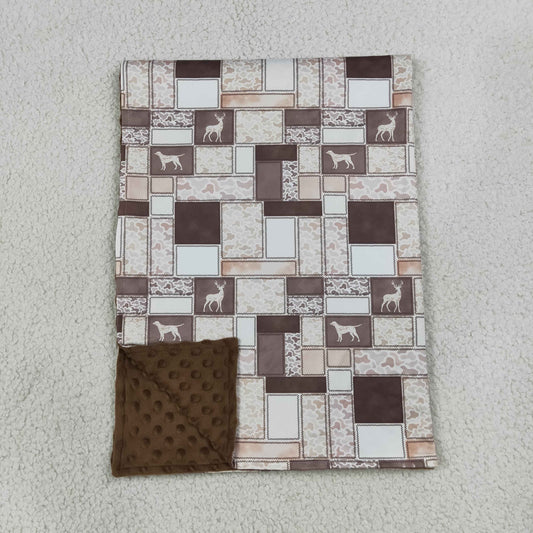 Baby Kids Dogs Deer Ducks Camo Checked Blankets