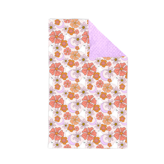 Preorder moq 5 Baby Girls Flowers Ghosts Halloween Blankets