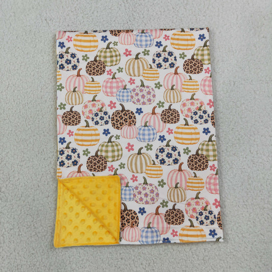 Baby Girls Flowers Pumpkins Fall Blankets
