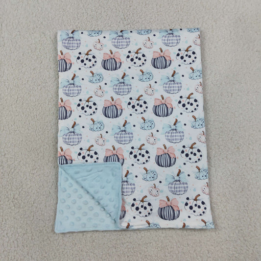 Baby Girls Bows Pumpkins Fall Blankets