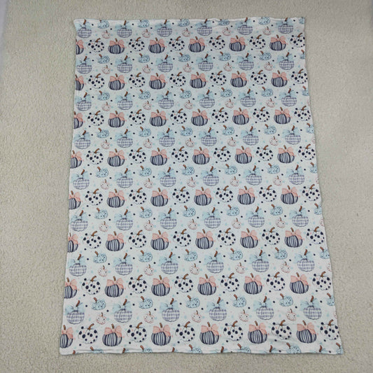 Baby Girls Bows Pumpkins Fall Blankets