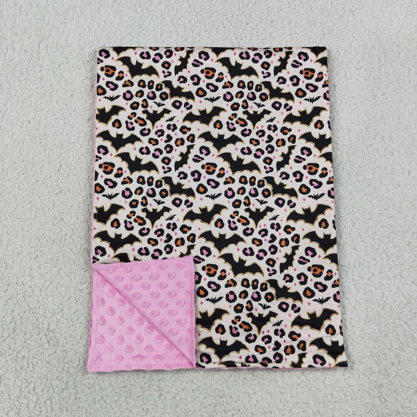 Baby Girls Leopard Bats Halloween Blankets