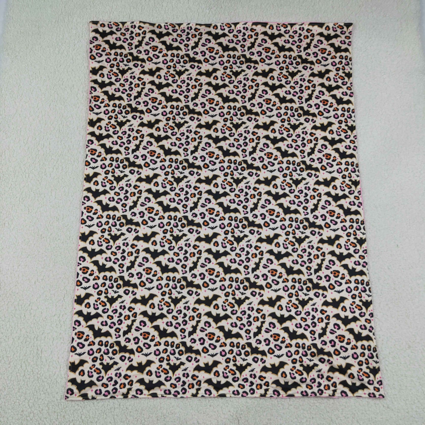 Baby Girls Leopard Bats Halloween Blankets