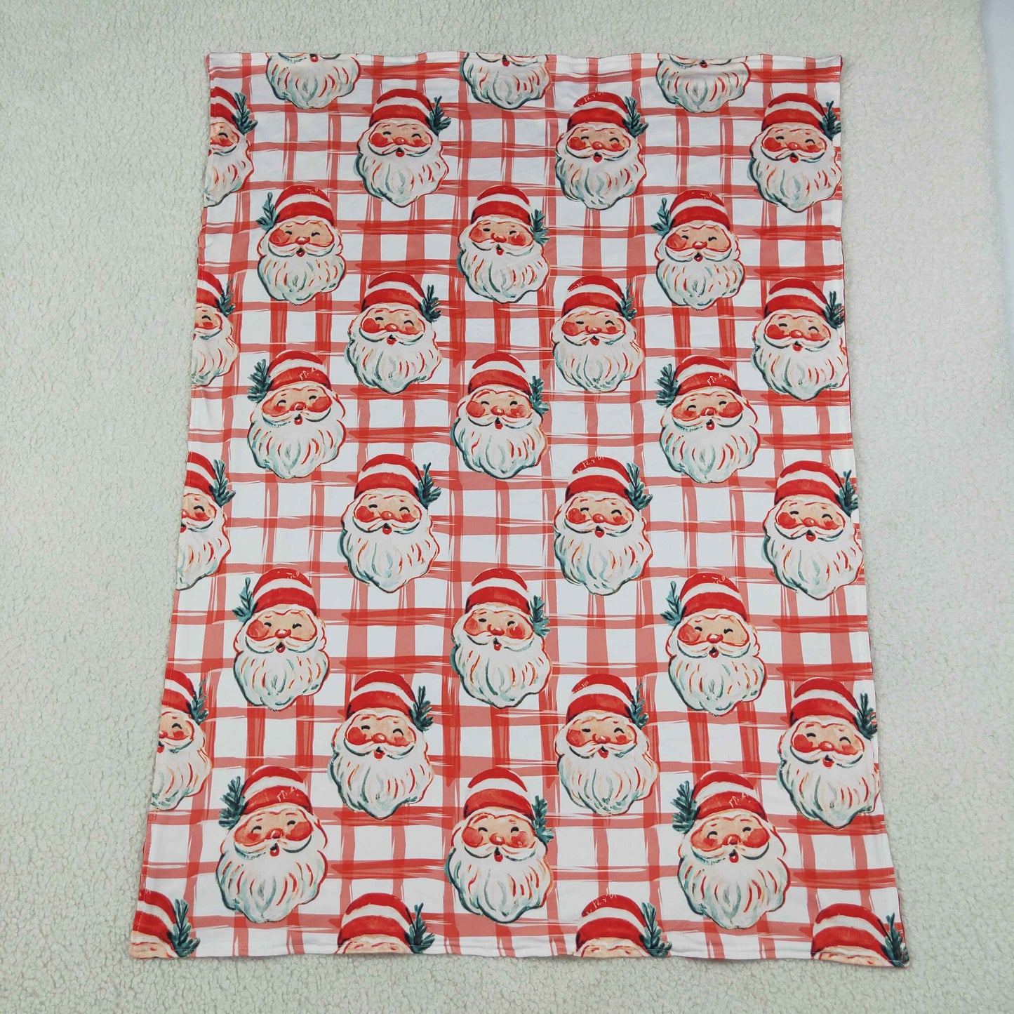 Baby Girls Red Checked Santa Christmas Blankets