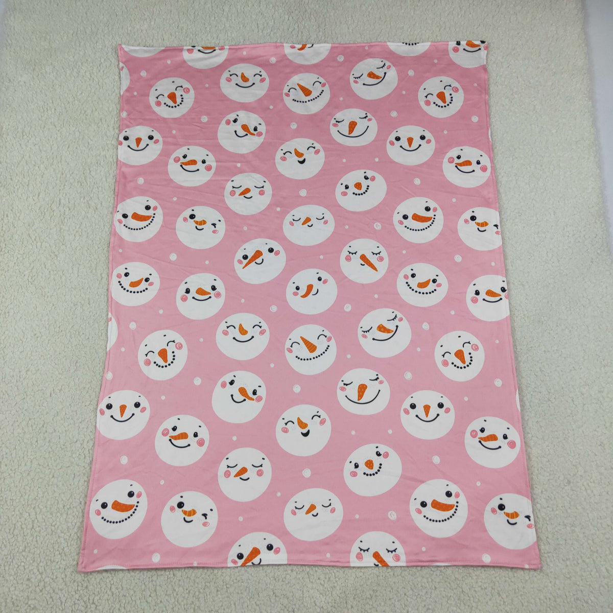 Sibling Baby Girls Pink Snowmen Christmas Pajamas Sets Zip Romper Blanked