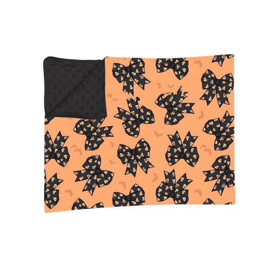 Preorder moq 5 Baby Girls Bats Candy Bows Halloweens Blankets