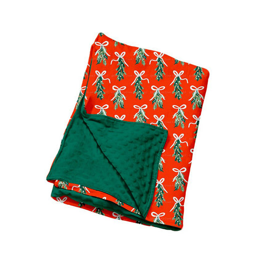 Preorder moq 5 Baby Girls Bows Trees Plaid Christmas Blankets
