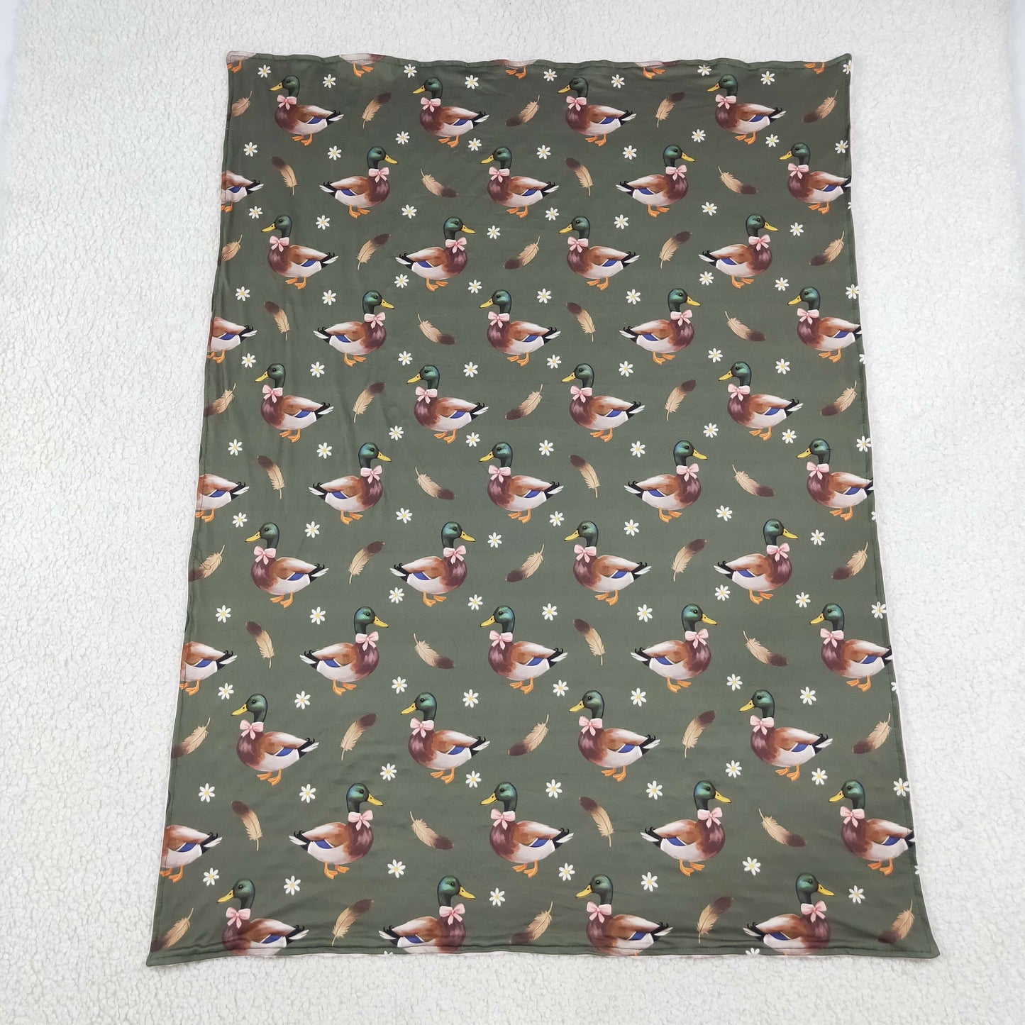 Baby Girls Flowers Ducks Hunting Blankets