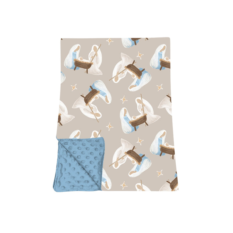 Preorder moq 5 Baby Boys Nativity Blankets
