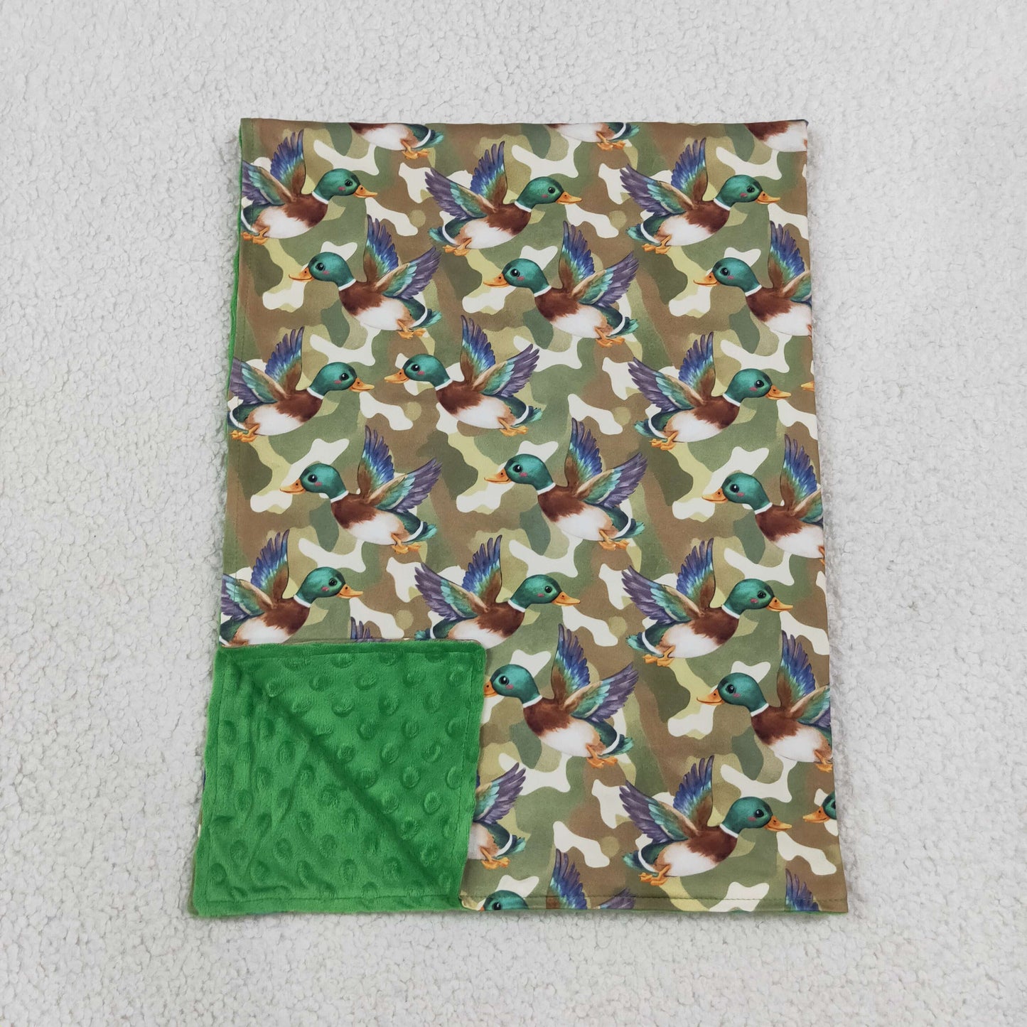 Baby Boys Mallard Ducks Camouflage Hunting Minky Blankets