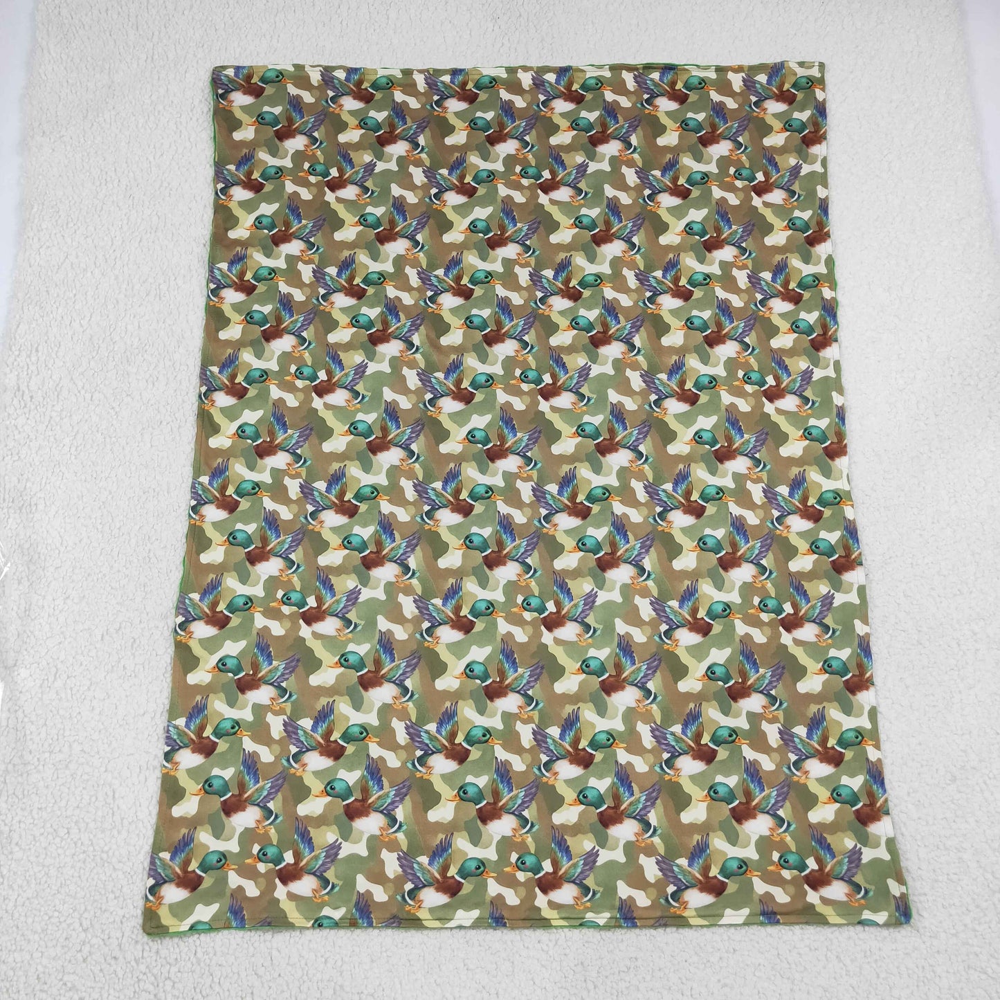 Baby Boys Mallard Ducks Camouflage Hunting Minky Blankets