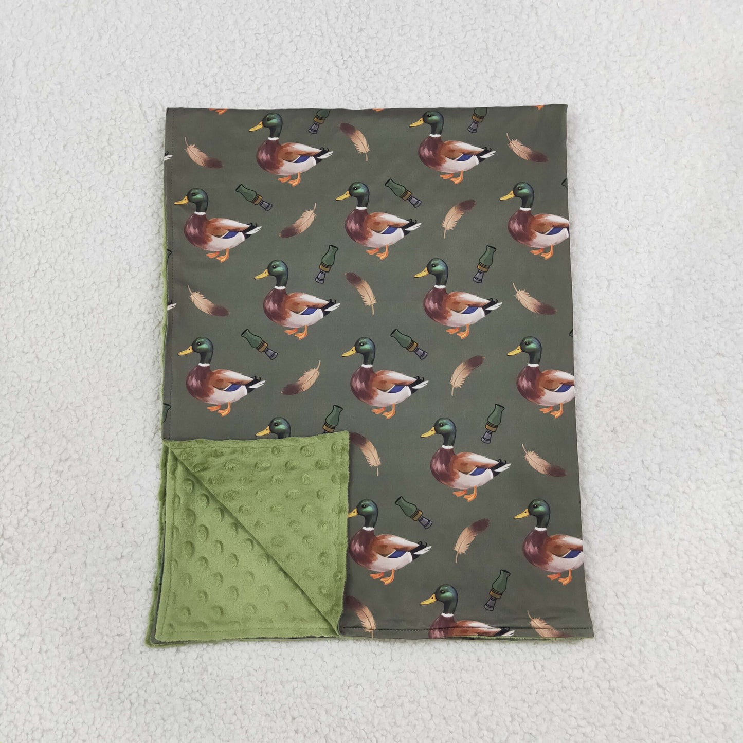 Baby Boys Green Ducks Calls Hunting Blankets