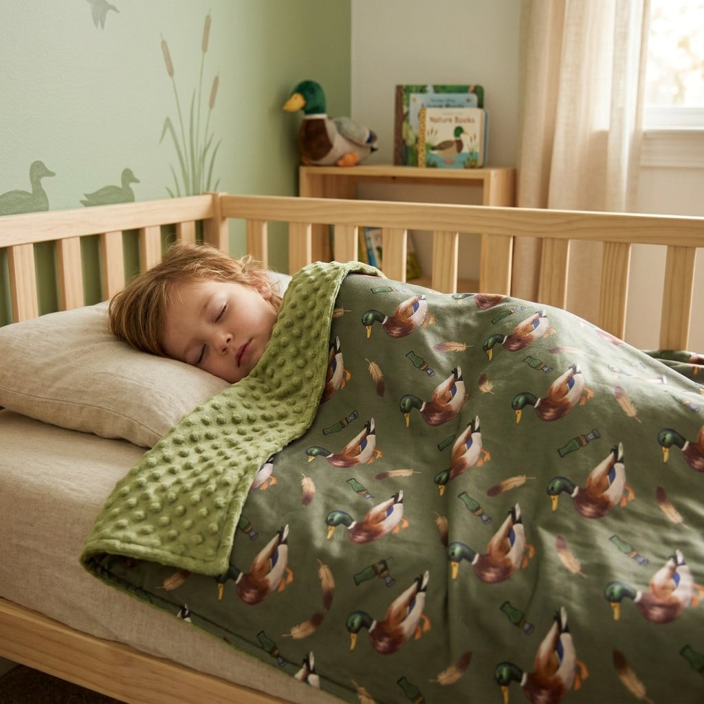 Baby Boys Green Ducks Calls Hunting Blankets