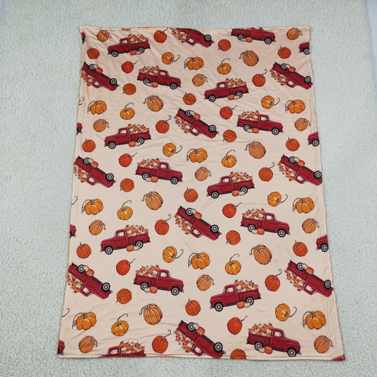 Baby Boys Pumpkins Trucks Fall Blankets