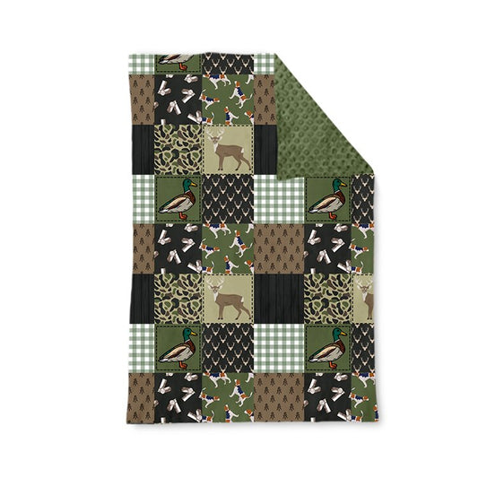 Preorder moq 5 Baby Kids Ducks Deer Camo Checked Hunting Blankets