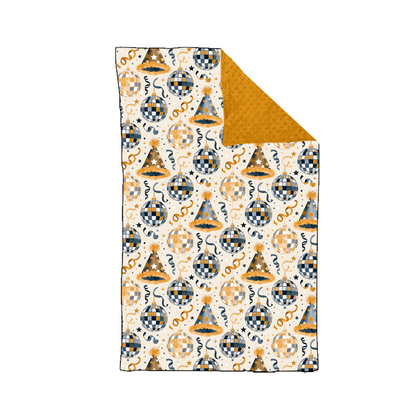 Preorder moq 5 Baby Kids Stars Lights Happy New Year Blankets