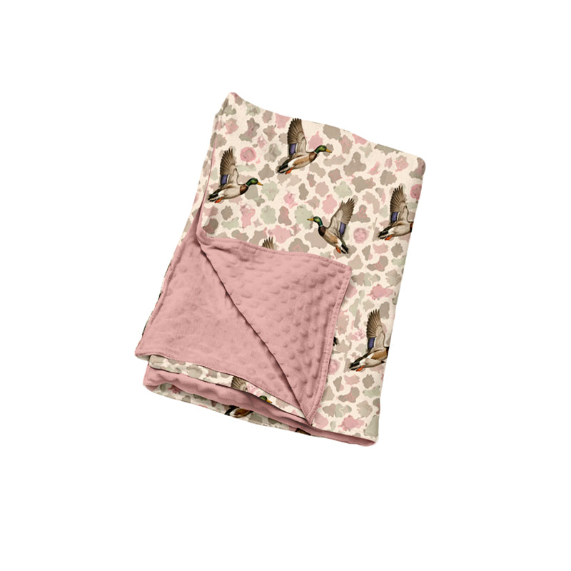 Baby Girls Pink Khaki Camo Ducks Hunting Blankets Preorder