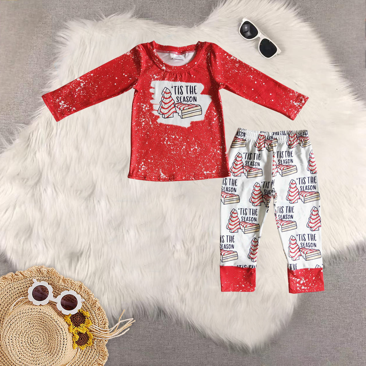 Sibling Baby Boys Season Christmas Pants Pajamas Clothes sets