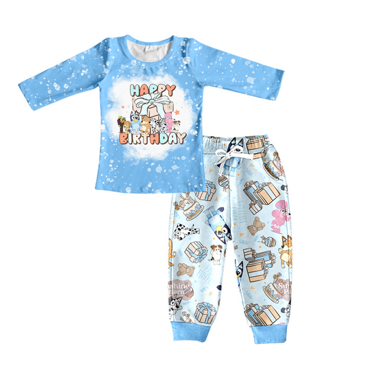 Baby Boys Birthday Dog Pants Clothes Sets preorder