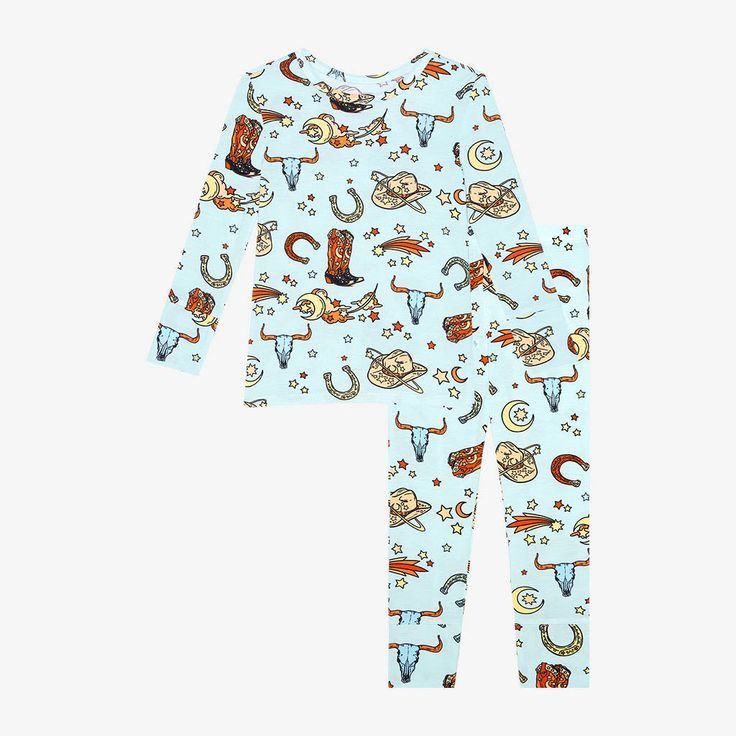 Baby Boys Western Cows Tops Pants Pajamas Clothes Sets preorder