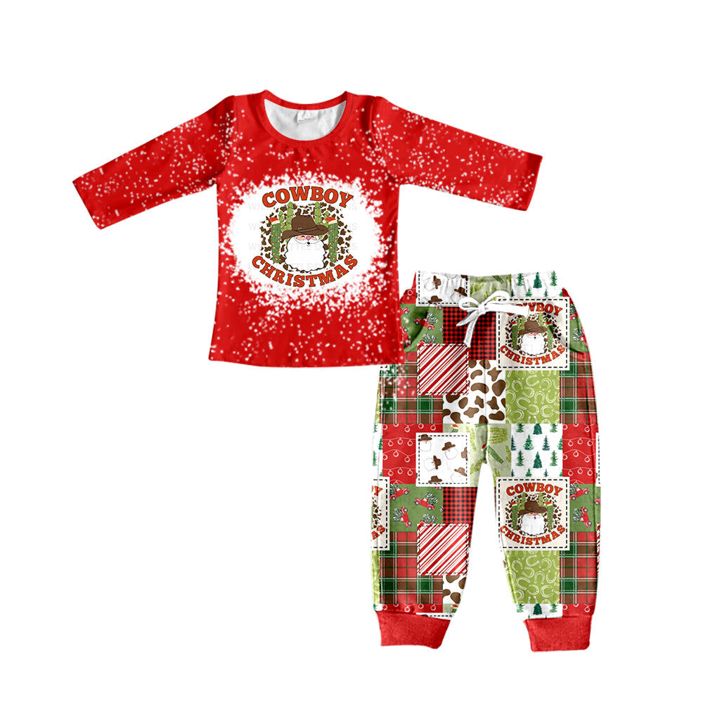 Baby Boys Cowboy Red Tops Pants Clothes Sets Preorder